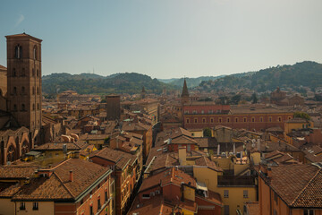 Obraz premium The view to the city of Bologna, Italy