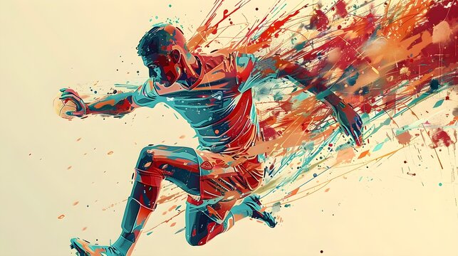 abstract football player