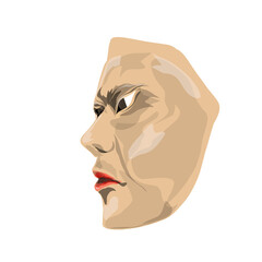 a scary face mask with no background