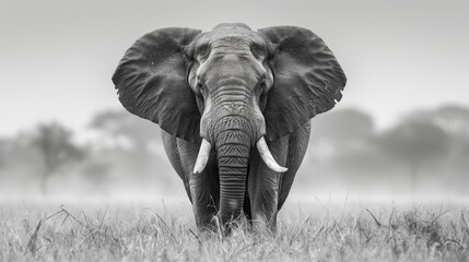Elephant. Animal, Mammal, Wildlife, Safari - obrazy, fototapety, plakaty