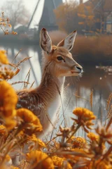 Fotobehang European roe deer in the wild © Александр Лобач