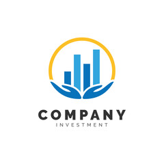 Financial Investment Statistic Graphic Chart logo design
