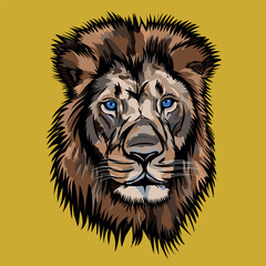 lion vector illustration art nature