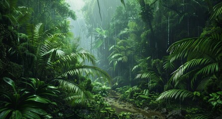 A dense forest with an abundance of lush green trees covering the landscape.