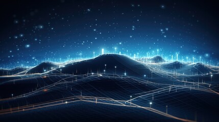 Futuristic abstract background with technology particles in a state of flux, symbolizing the ever changing landscape of technological evolution