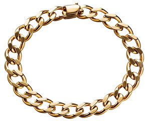 Obraz premium Golden jewelry or Golden bracelet PNG and necklace PNG isolated on a white and transparent background - luxury accessory jewellery gift shiny elegance