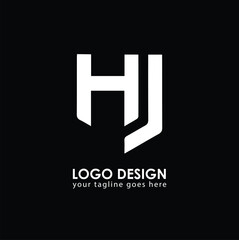 Fototapeta premium HJ HJ Logo Design, Creative Minimal Letter HJ HJ Monogram