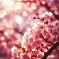 Close-up of Japanese cherry blossoms