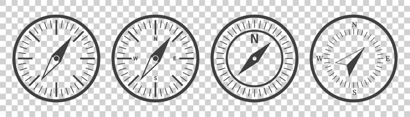 Simple set of compass icons. Set of compass symbols on white isolate © Игорь Розводовский