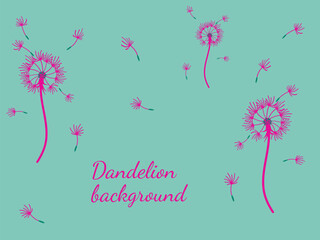 Abstract background dandelion design for decoration design.