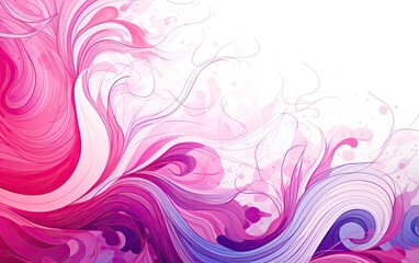 Fototapeta na wymiar The pink and purple swirls on a white background