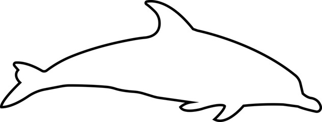 Fish icon showing aquatic animals with various fins scales, tails and gills swimming in water. Design element for logo, label, sign. Black line vector isolated on transparent background.