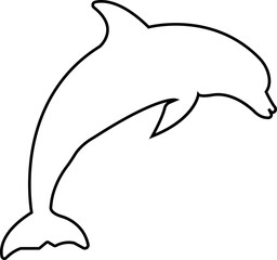 Obraz premium Fish icon showing aquatic animals with various fins scales, tails and gills swimming in water. Design element for logo, label, sign. Black line vector isolated on transparent background.