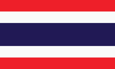 Flat Illustration of Thailand national flag. Thailand flag design. 
