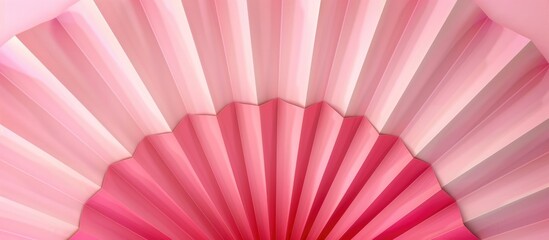 Abstract geometric fan pattern. Decorative design in stylish pink.