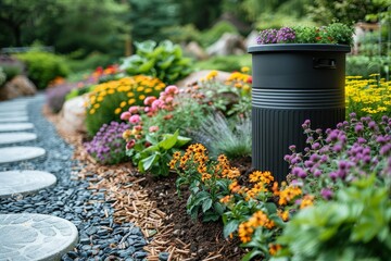 Backyard gardens composting bin encourages organic waste recycling