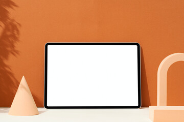 Digital tablet mockup with blank copy space screen