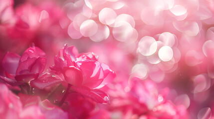 Fototapeta na wymiar Blurred background of elegant, bright pink in soft focus