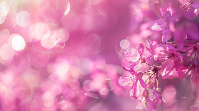 Blurred background of elegant, bright pink in soft focus