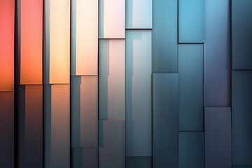 Minimalist abstract background with vertical gradient color blocks, light blue and dark orange