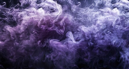 Swirling purple smoke creates a mesmerizing texture in this dynamic composition.