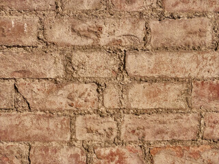 Brick wall pattern close view, stone texture background