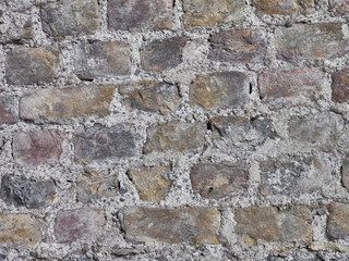 Brick wall pattern close view, stone texture background