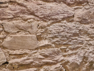 Brick wall pattern close view, stone texture background
