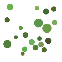 Green random point, bubble background.
