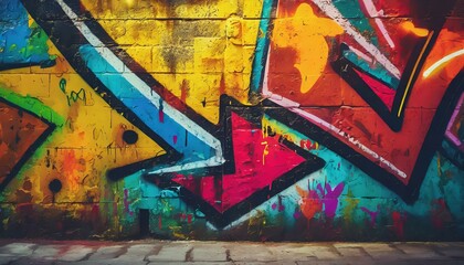 Colorful graffiti on urban wall as background texture design