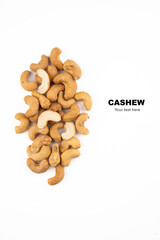 Roasted or raw cashews. Delicious nuts cashew