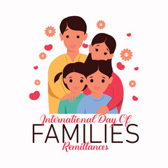 International Day of Families Remittances Colorful vector template design