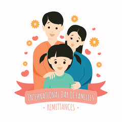 International Day of Families Remittances Colorful vector template design