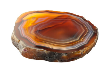 A mesmerizing slice of agate showcasing swirls of vibrant colors and intricate patterns