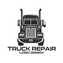 Truck Repair Vector Logo Design