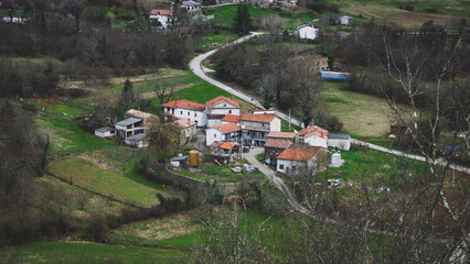 View from the top of a small settlement in the countryside