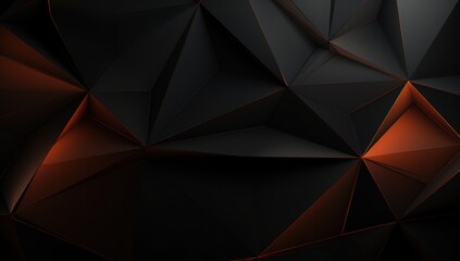 Abstract black polygon red light futuristic technology design background illustration