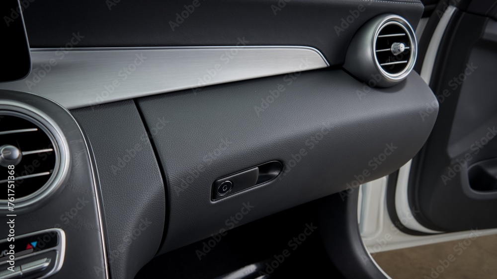 Canvas Prints black leather dashboard