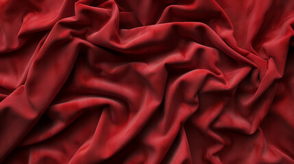 Close up of red suede texture on seamless velvet fabric