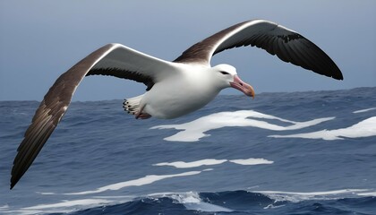 Fototapeta na wymiar An Albatross With Its Wings Trailing Behind Like S