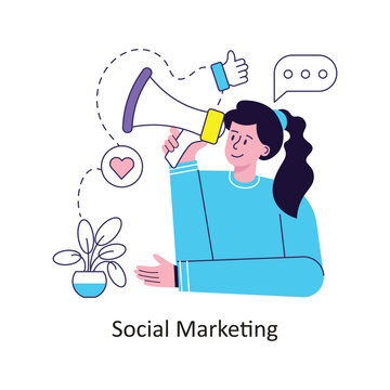 Social Marketing flat style design vector stock illustrations.