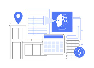 AI-Driven Property Valuation abstract concept vector illustration.