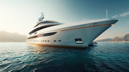 a luxury yacht being from an aerial perspective, showcasing the precision and scale of the maritime...