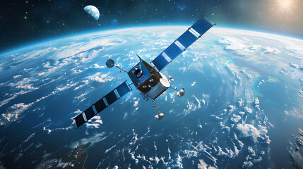 IASI Satellite in Orbit: Analyzing Climate, Forecasting Weather, Unravelling Environmental Mysteries - obrazy, fototapety, plakaty