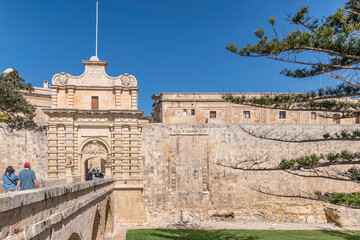Mdina Gate, also known as the Main Gate or the Vilhena Gate, is the main gate into the fortified city of Mdina, Malta
