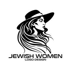 Jewish Women Vector Logo Design