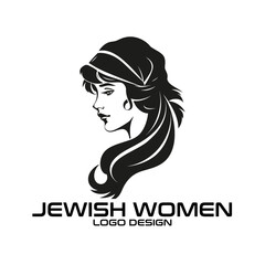 Jewish Women Vector Logo Design