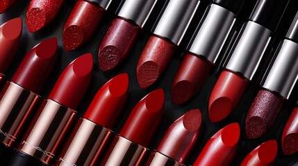Lipstick Explore a range of shades, from classic reds to eccentric blues, for every mood and occasion - obrazy, fototapety, plakaty