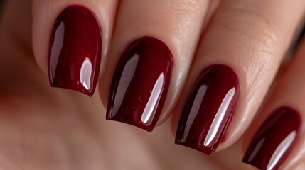 Nail polish in a vibrant red hue