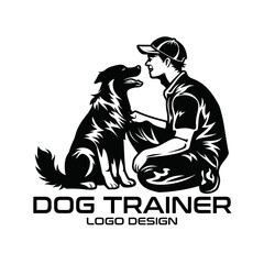 Dog Trainer Vector Logo Design